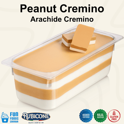 Crème de garniture à tartiner aux arachides - Cremino Arachide - Seau de 5 kg - Rubicone Canada - Livraison gratuite partout au Canada pour les commandes de plus de 199 $ CA