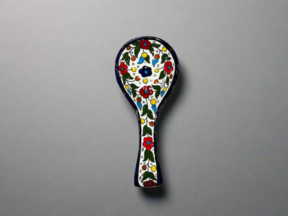Handcrafted Ceramic Spoon Rest – Wide Mouth Size | Multiple Patterns