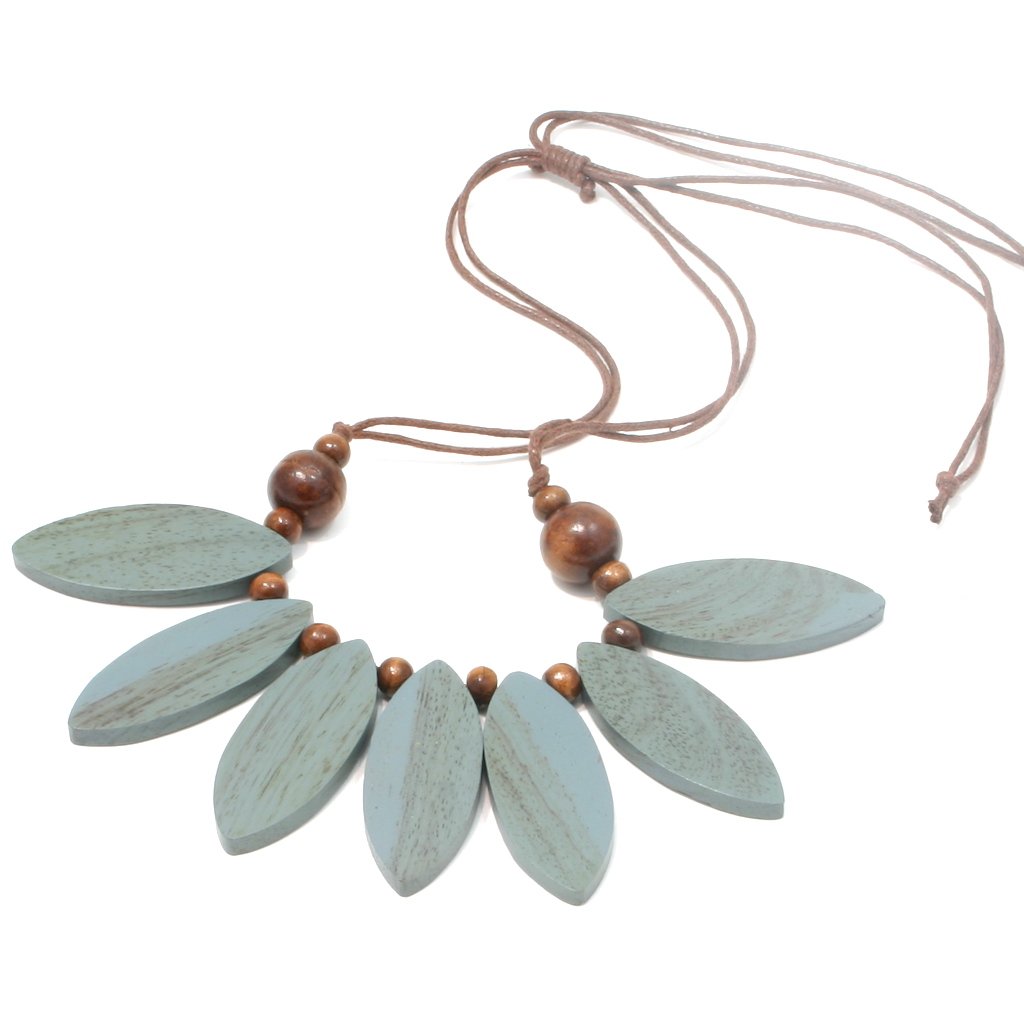 Wooden Petal Necklace