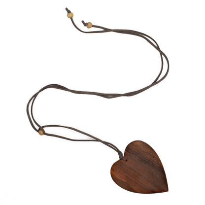 Simple Wooden Heart Necklace