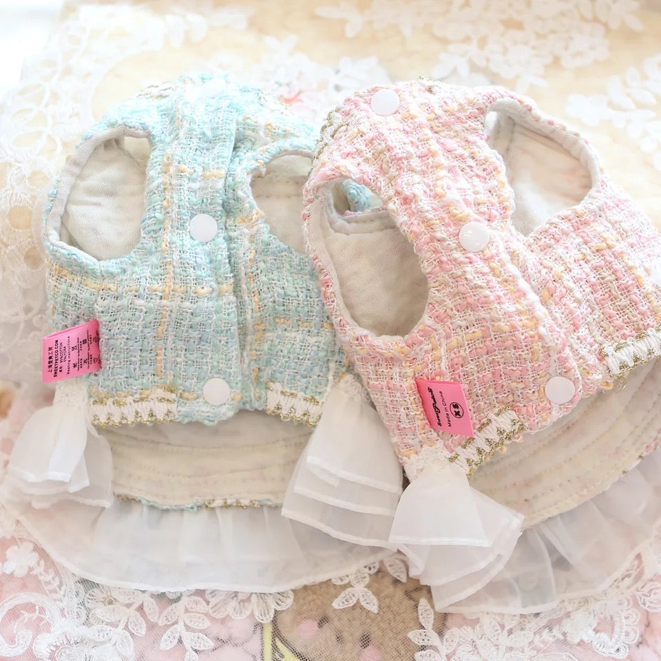 Robe pour chien Coco Chewnel | Robe tutu en tweed pour chien