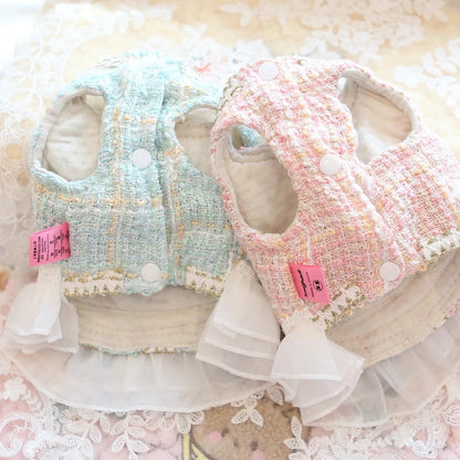Robe pour chien Coco Chewnel | Robe tutu en tweed pour chien