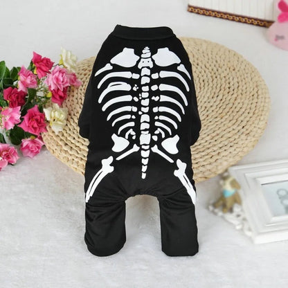 Pyjama-grenouillère Squelette pour chien | Pyjama d'Halloween pour animaux de compagnie