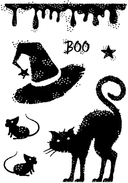 Woodware Clear Singles Halloween Props 7,6 cm x 10,2 cm Planche de Tampons