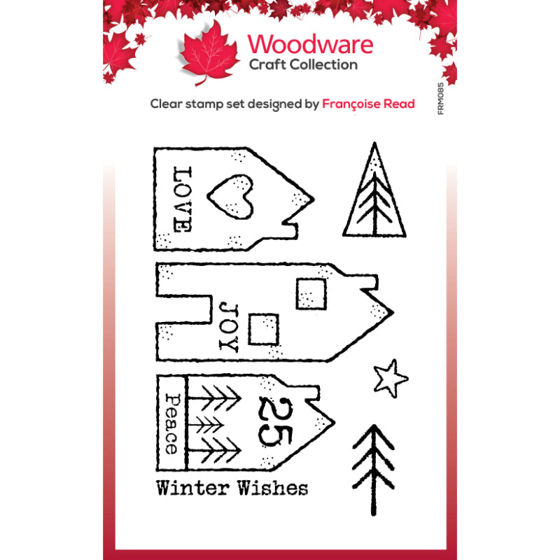 Set de tampons Woodware Clear Singles Nordic Houses 7,6 x 10,2 cm
