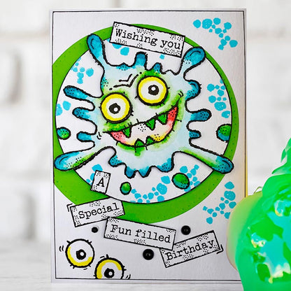 Woodware Clear Singles Blot Monster 4 in x 6 in Stamp Set