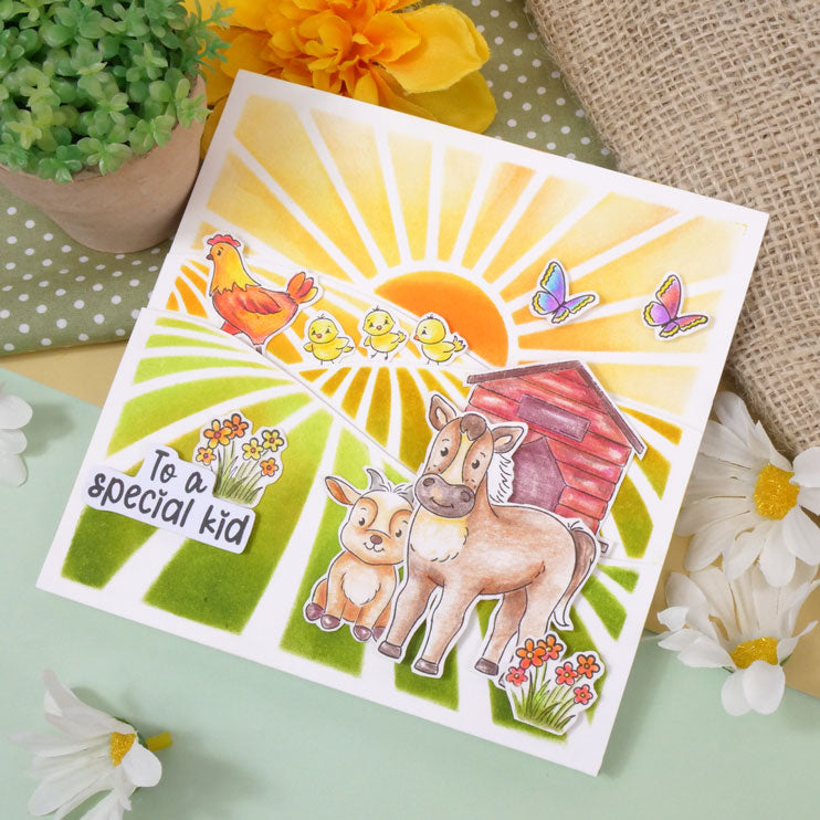 Pour l'amour des timbres - Cheval et chèvres joyeux