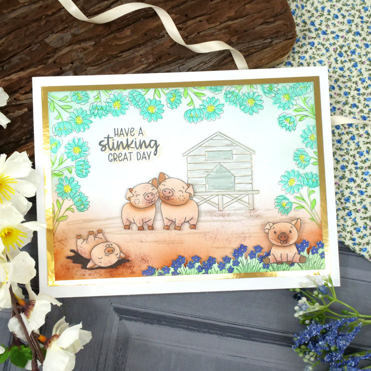 For the Love of Stamps - Lovely Lambs & Pigs