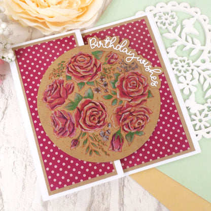 For the Love of Stamps - A Circle of Roses