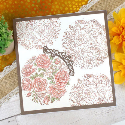 For the Love of Stamps - A Circle of Roses