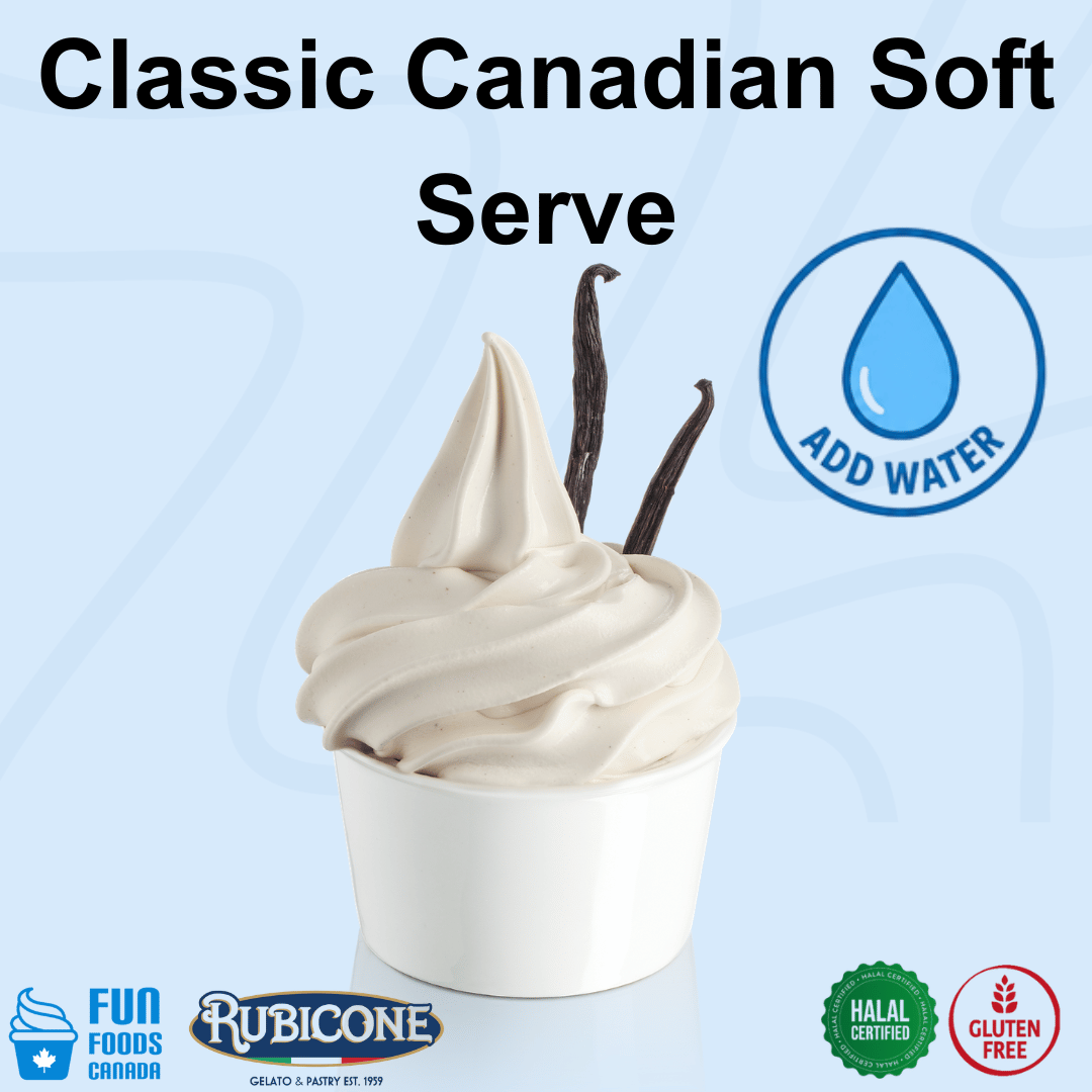 Mélange à crème glacée molle canadienne classique - Caisse de 8 sacs de 2 kg - Rubicone Canada - Livraison gratuite au Canada pour les commandes de plus de 199 CAD