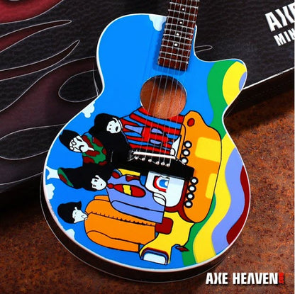 "Yellow Submarine" Miniature Acoustic Guitar Replica