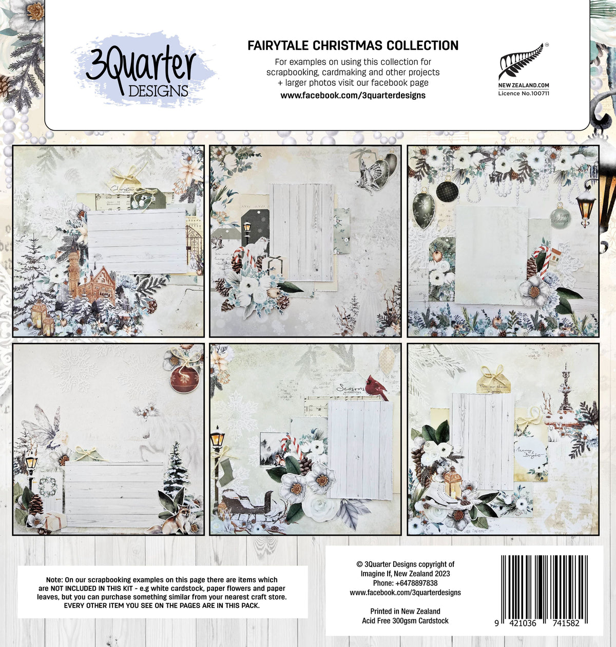 Collection de papiers Noël féerique 30x30