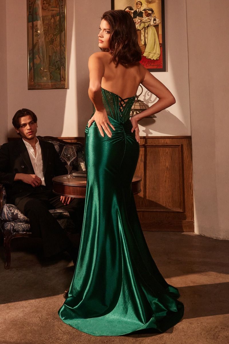 ROBE COURTE EN SATIN BUSTIER