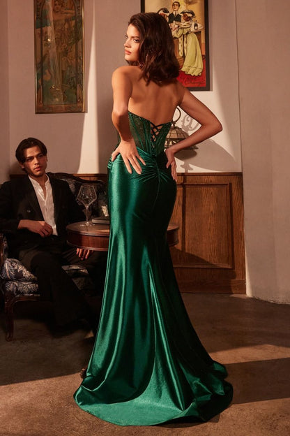 ROBE COURTE EN SATIN BUSTIER