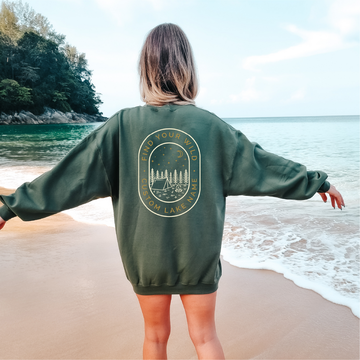 Find Your Wild Unisex Crewneck Sweatshirt | Lake Apparel | Camping Clothing
