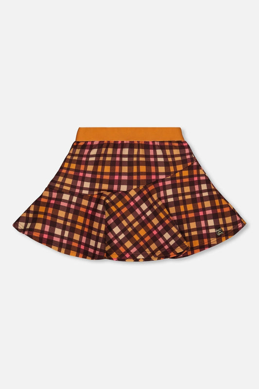 Jupe Milano Plaid Magenta et Marron