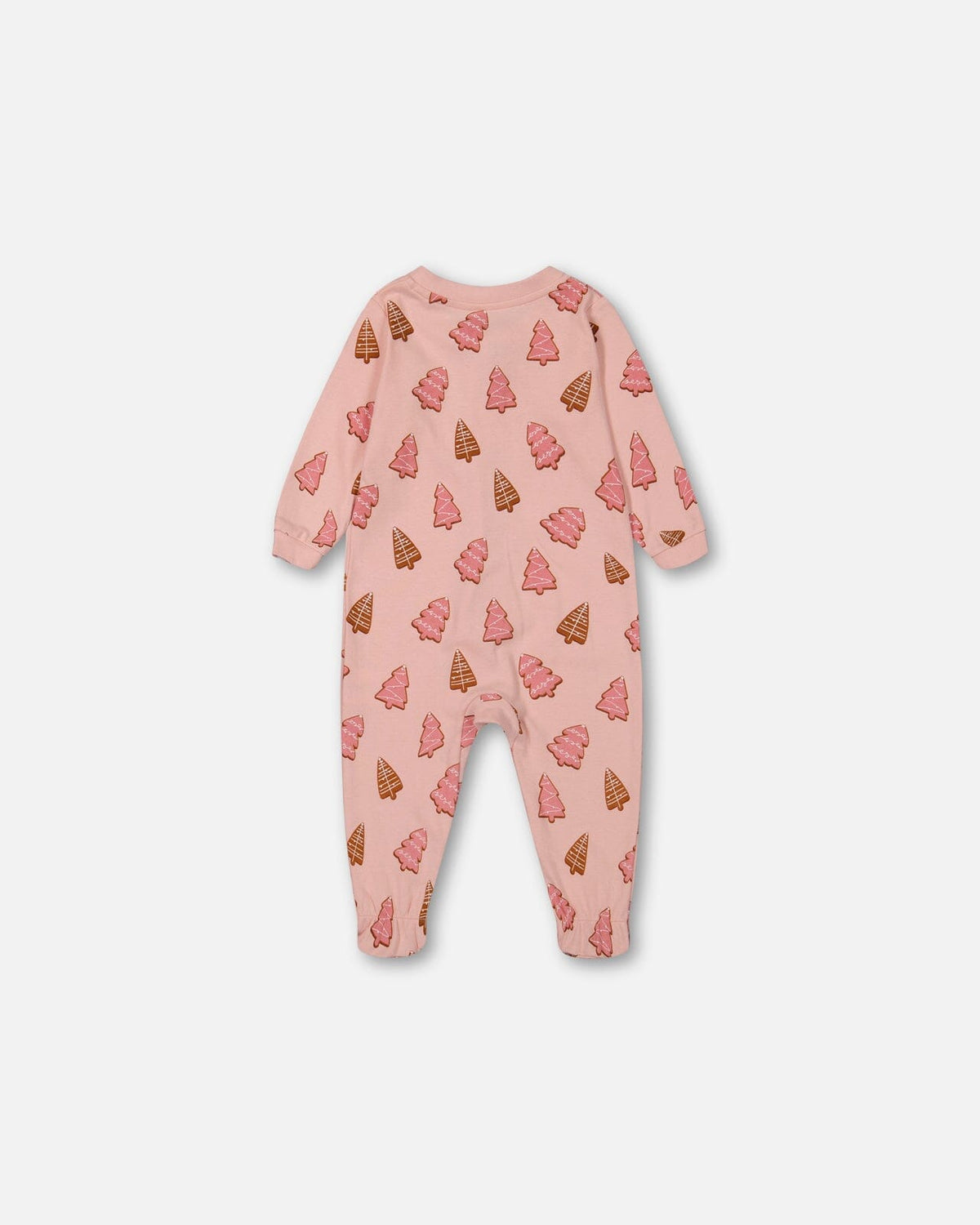 Pyjama une pièce en coton biologique Biscuits de Noël roses