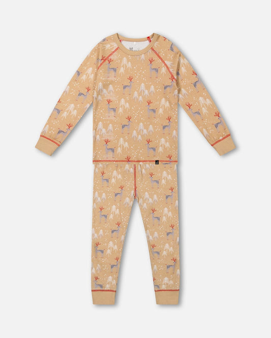 Ensemble pyjama de Noël deux pièces en coton biologique pour enfants