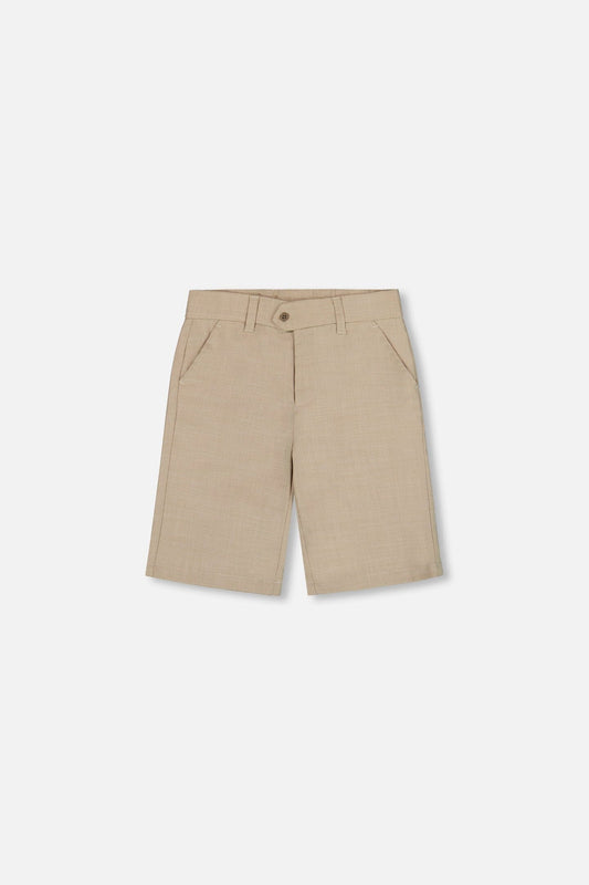 Short Bermudas à Poches Obliques Taupe Clair