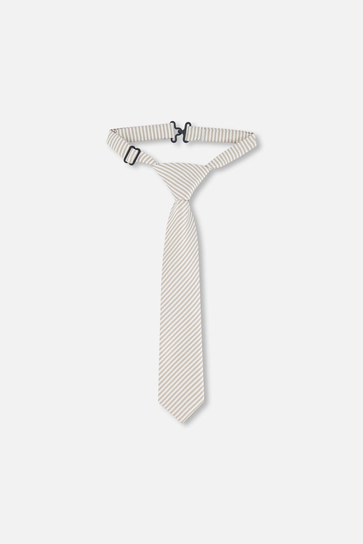 Neck Tie Light Taupe Striped