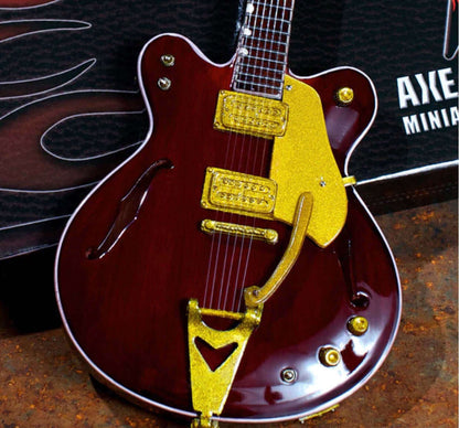 Mini-guitare de collection George Harrison en palissandre, réplique corps creux