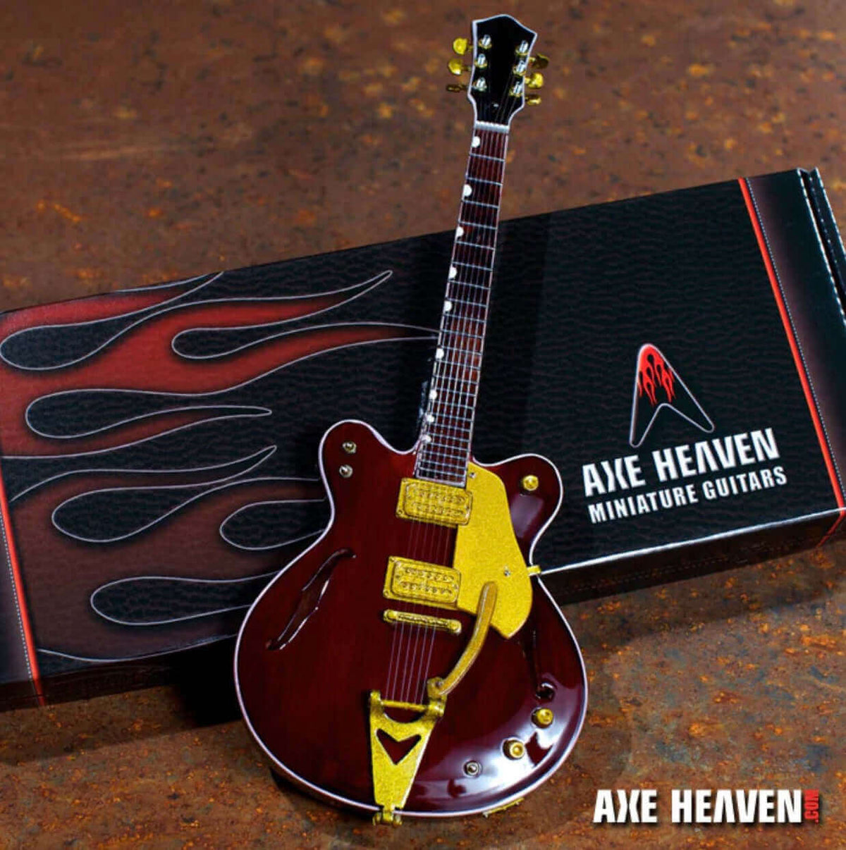 Mini-guitare de collection George Harrison en palissandre, réplique corps creux