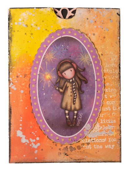 SAN Kit de bricolage papier, autocollants et paillettes Gorjuss Essentials 203x203x3mm 15 feuilles nr.03