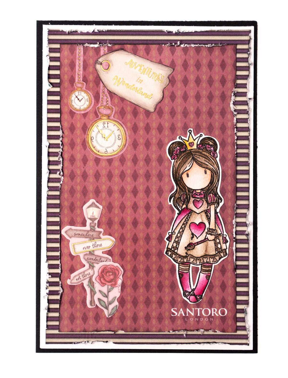 Feuilles de papier GOR, lot de 5x2 motifs double face Wonderland 203x203x3mm, 10 feuilles, n°22