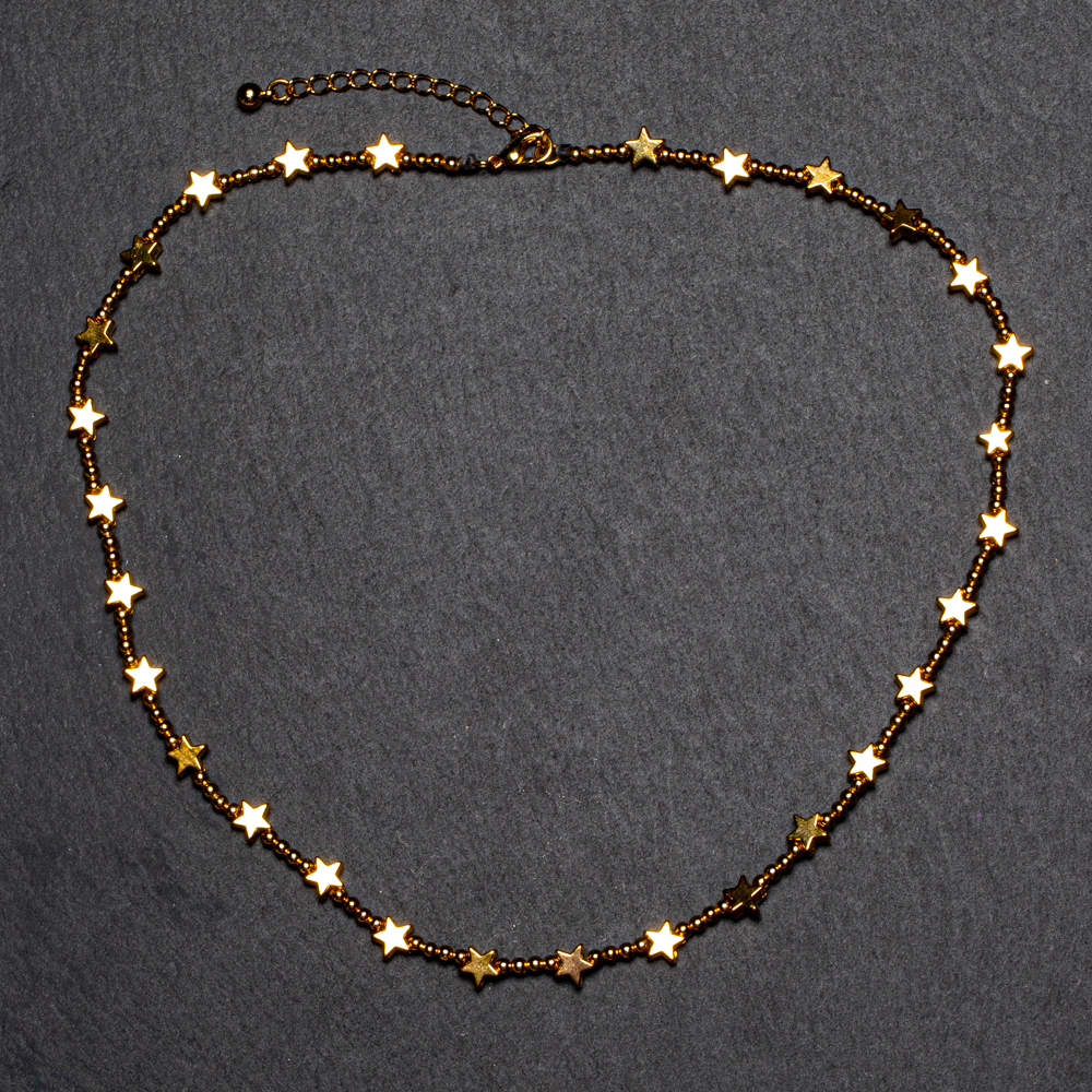 Short Star Necklace In Gold Plate