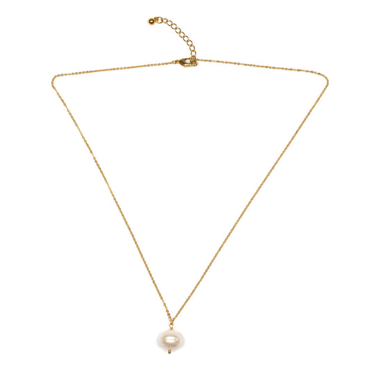 Collier perle unique - Plaqué or