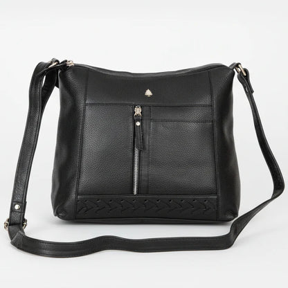 Greenwood Leather Elegant Crossbody Bag. Full-Grain Leather Shoulder Bag