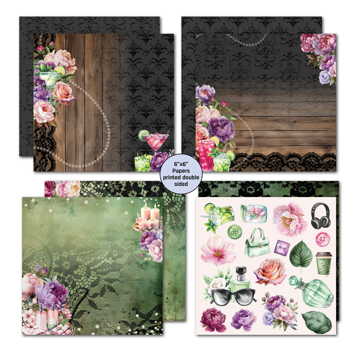 3Quarter Designs Girls Weekend 6x6 Paper Pack