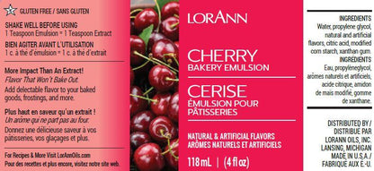 Émulsion de cerise pour pâtisserie - 4 oz. - 16 oz., 1 gallon, 5 gallons - Bakery Emulsions Canada - Livraison gratuite au Canada pour les commandes de plus de 199 CAD
