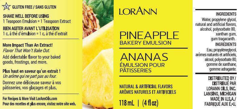 Pineapple Bakery Emulsion - 4 oz. - 16 oz., 1 Gallon, 5 Gallons - Bakery Emulsions Canada - Ships Free Within Canada on Orders Above CAD $199