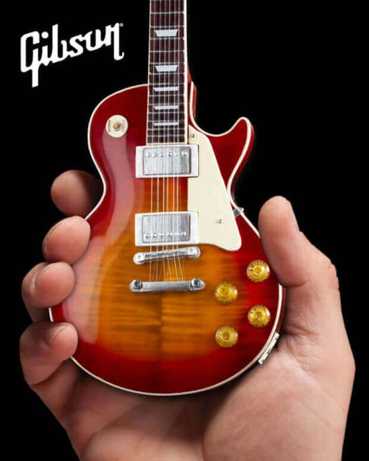Modèle de mini-guitare Gibson Les Paul Standard Cherry Sunburst 1959 à l'échelle 1:4