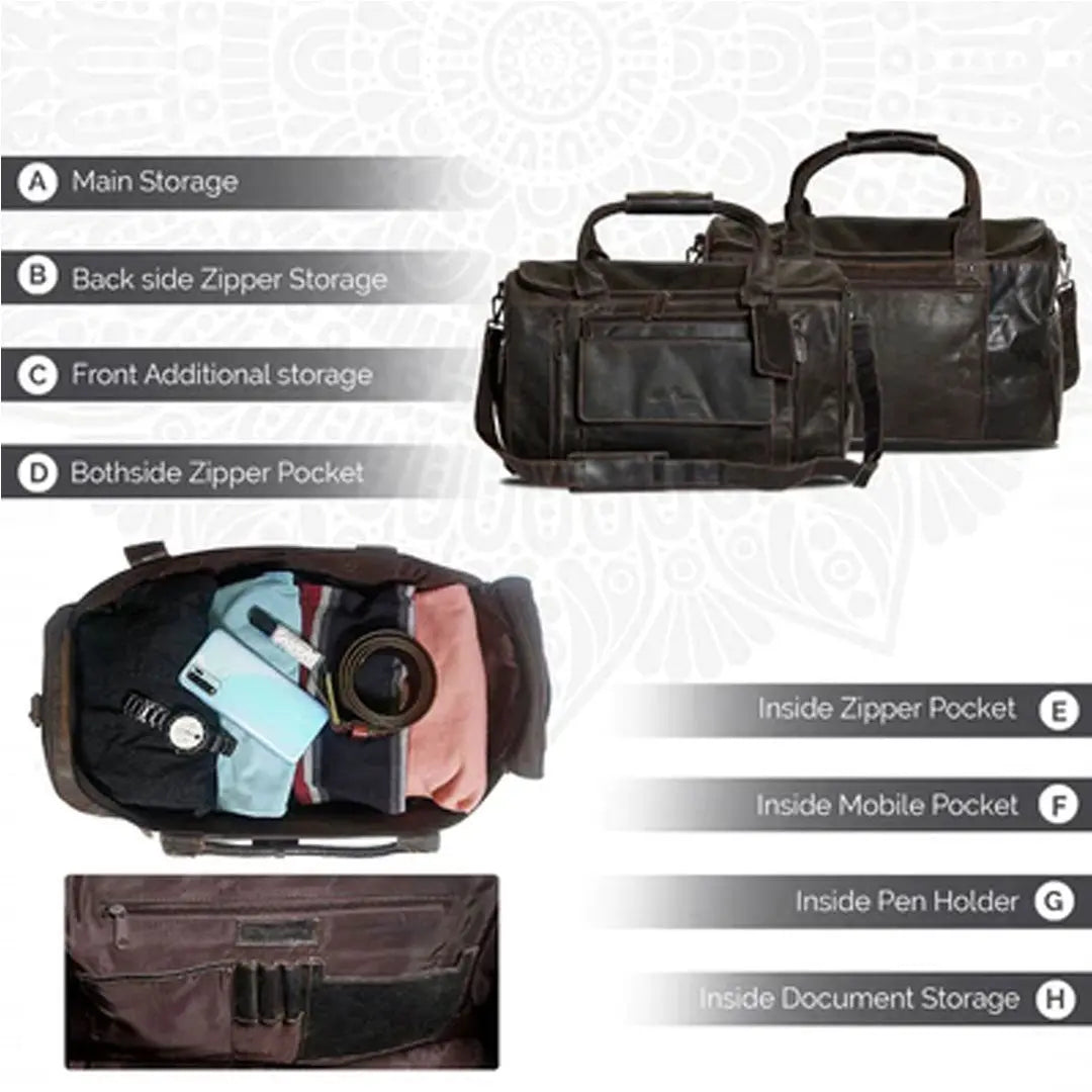 Sac de voyage grand format Greenwood Leather Regina