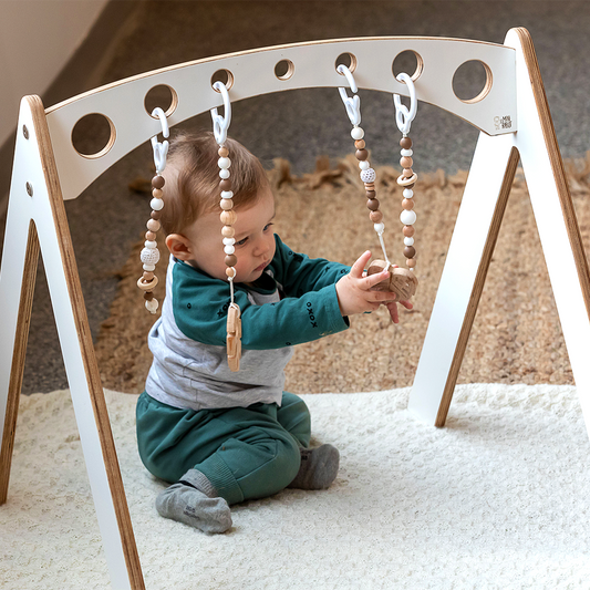 Tapis d'éveil en bois pour bébés - Le Mini Sportif