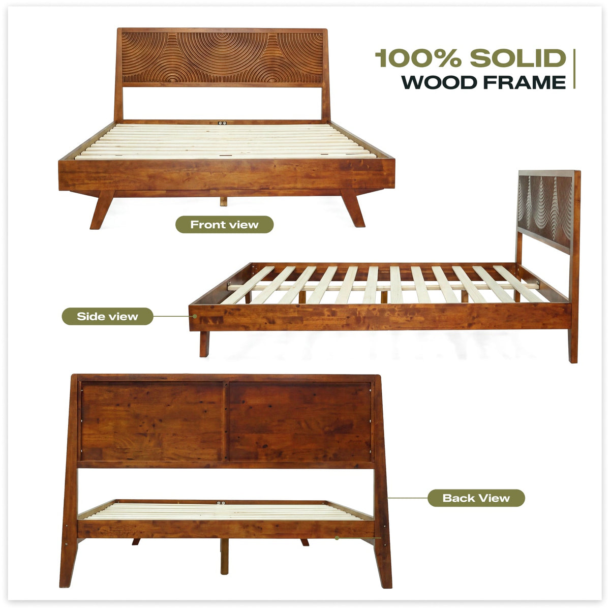 Harmony Solid Wood Bed Frame