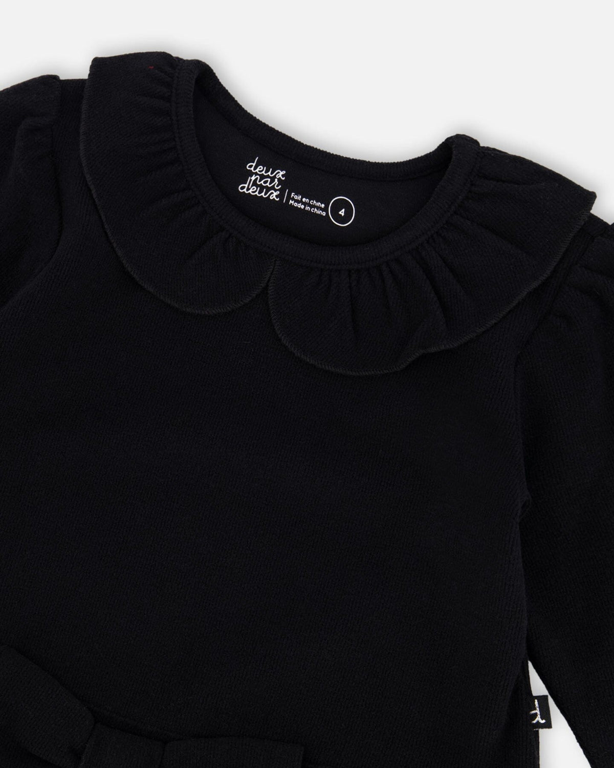 Robe bi-matière à jupe scintillante noire