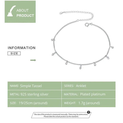 La Cheville à Grelots Minimaliste en Argent Sterling 925
