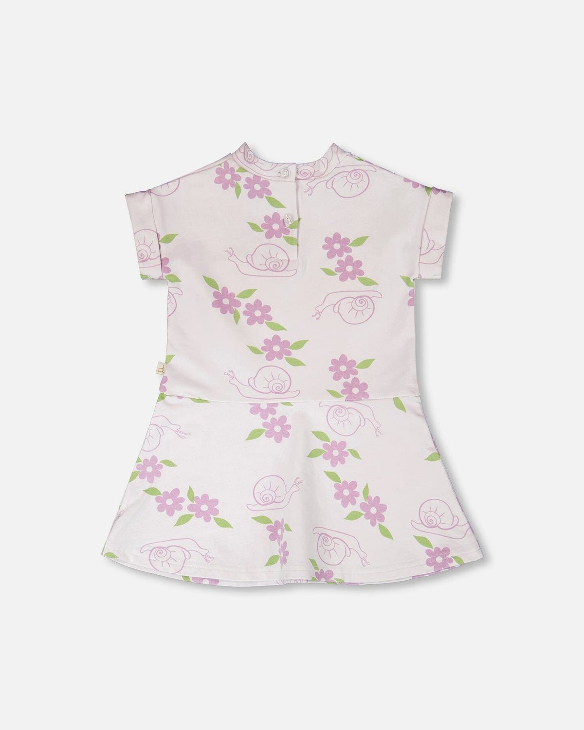Robe en molleton non brossé imprimé escargots lilas
