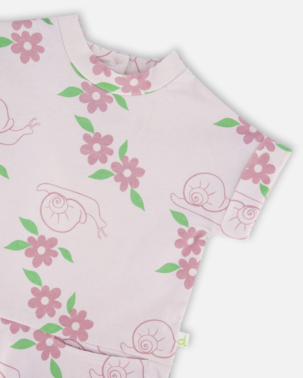 Robe en molleton non brossé imprimé escargots lilas