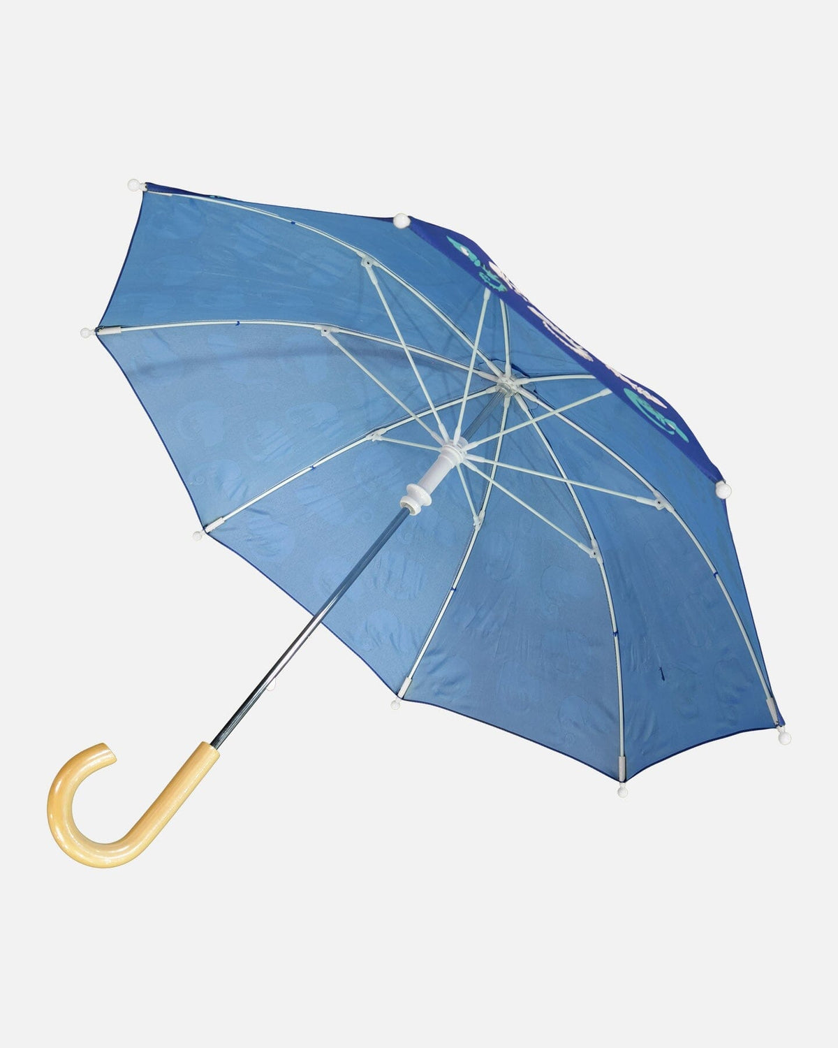 Parapluie changeant de couleur imprimé caméléon bleu