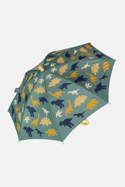 Umbrella Green Dinosaur Print
