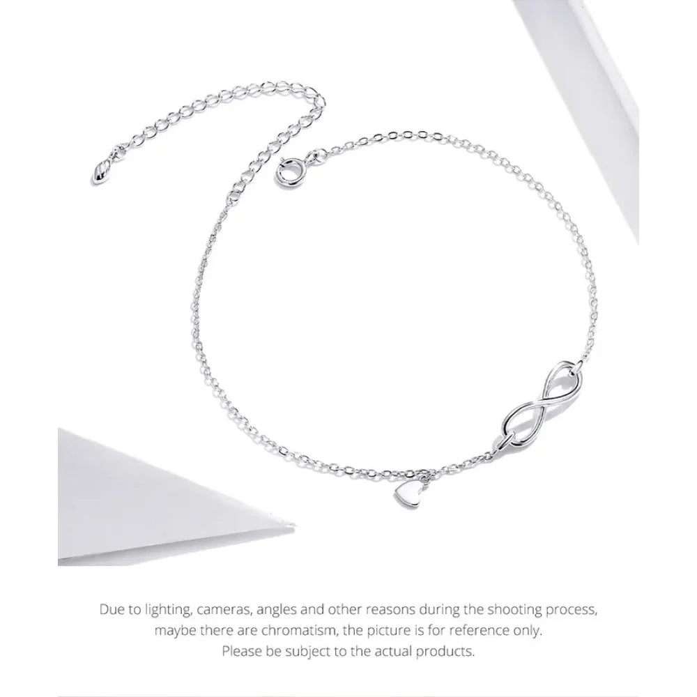 The Endless Summer 925 Sterling Silver Infinity Anklet