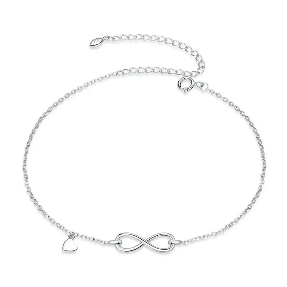 The Endless Summer 925 Sterling Silver Infinity Anklet