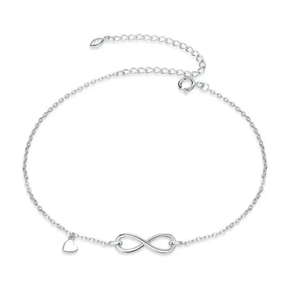 The Endless Summer 925 Sterling Silver Infinity Anklet