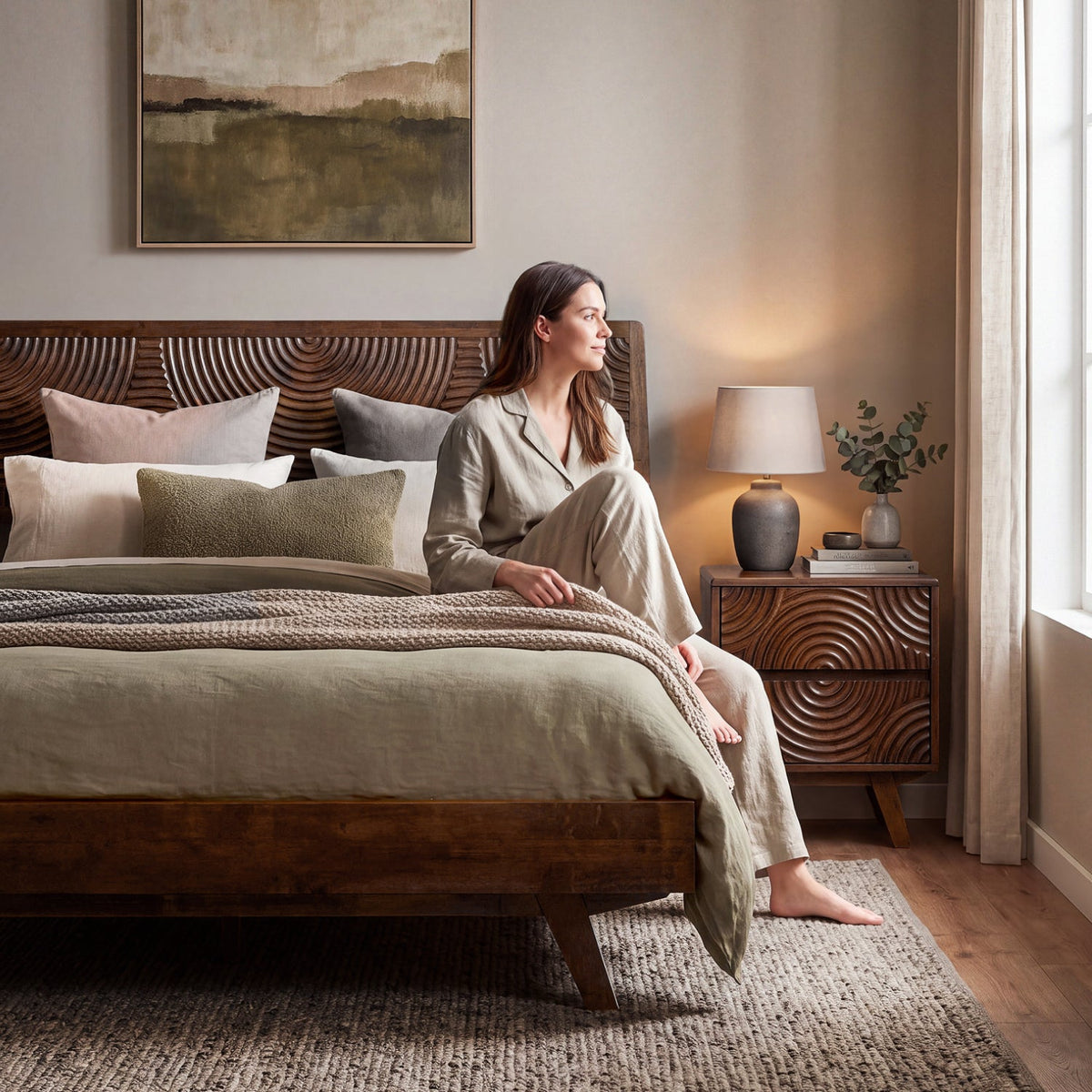 Harmony Solid Wood Bed Frame