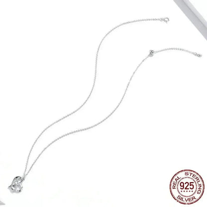 Collier Pendentif Cœur Amour Éternel en Argent Sterling avec Zircon Cubique - Collier Pour Femmes